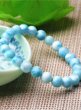 天然海纹石手链手串饰品男女礼物