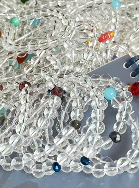 白水晶玉髓玛瑙手链叠戴闺蜜手串