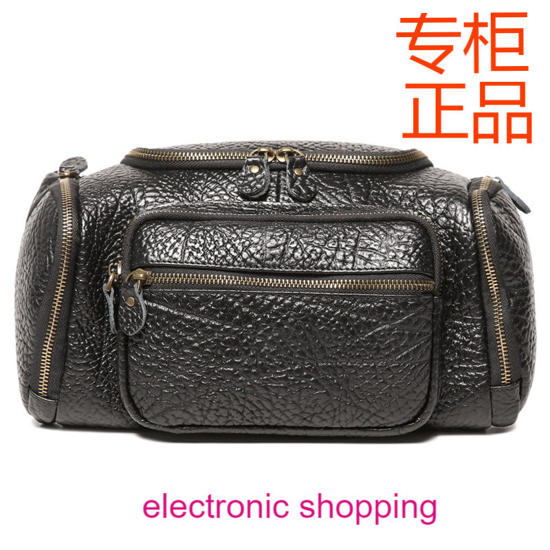 跨境男包真皮男士胸包野牛皮单肩斜挎包大容量牛皮腰包多功能背包,淘宝优惠券,粉丝福利购,淘宝优惠卷