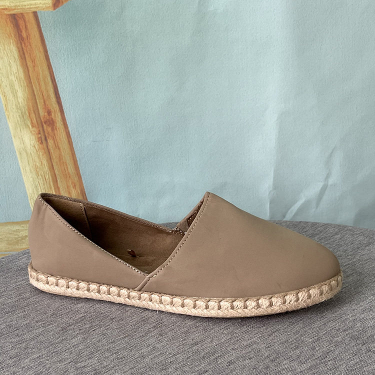 欧美外贸出口女渔夫鞋复古麻边一脚蹬平底懒人鞋时尚百搭大码单鞋,淘宝优惠券,粉丝福利购,淘宝优惠卷