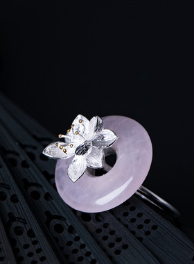 复古风食指纯银手饰品