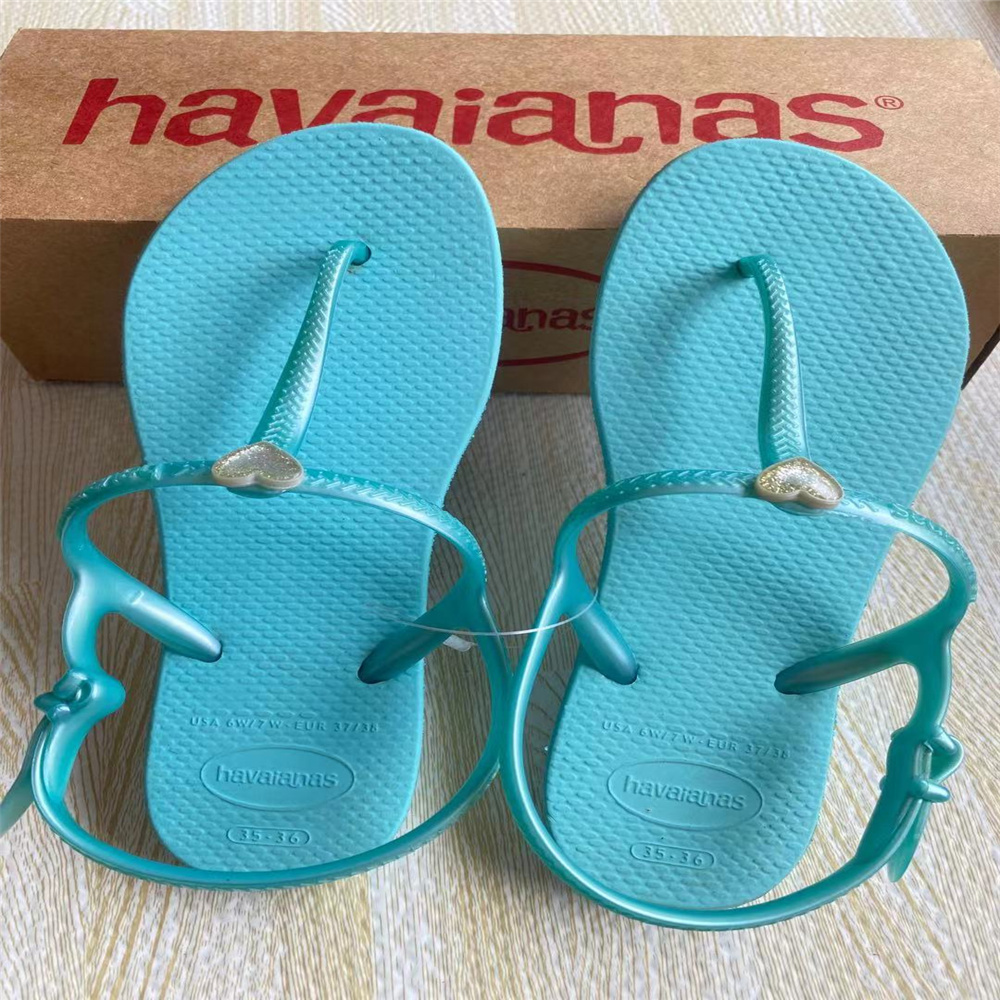 Havaianas儿童鞋天然橡胶舒适男女防滑夹脚人字拖凉鞋罗马鞋 - 图1