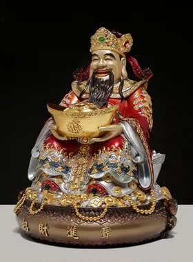 纯铜佛像摆件供奉财神爷