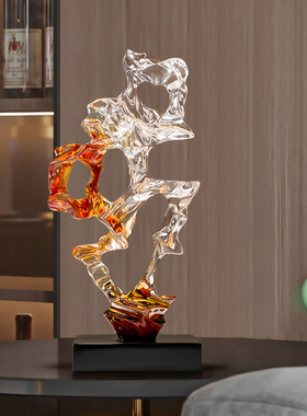 太湖石摆件轻奢高档新中式客厅玄关电视柜酒柜装饰品办公室工艺品