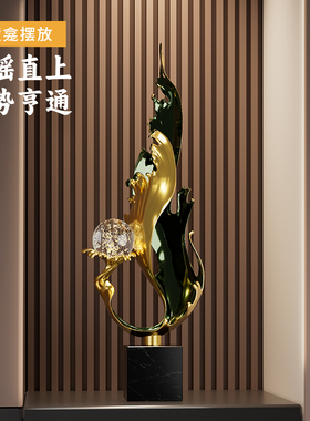精品风生水起入户门玄关装饰摆件客厅高端大气上档次乔迁新居