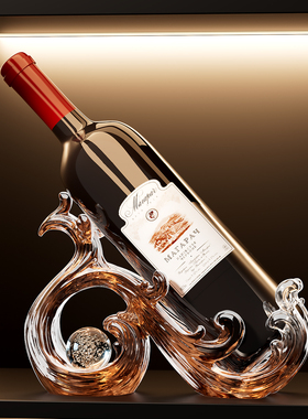 风生水起红酒架摆件客厅轻奢高档创意电视柜酒柜餐边柜装饰品新款