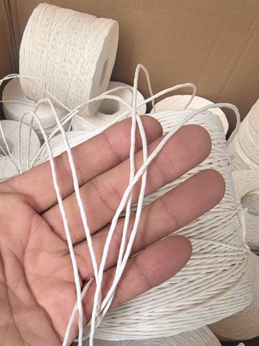 白色纸绳白色打包绳包装吊牌纸绳牛皮纸绳白色吊卡绳白色单股纸绳 - 图0