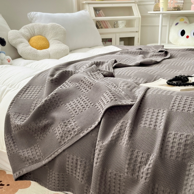 夏季毛巾被薄款纯棉纱布单人午睡小毯子办公沙发用盖毯被子空调毯