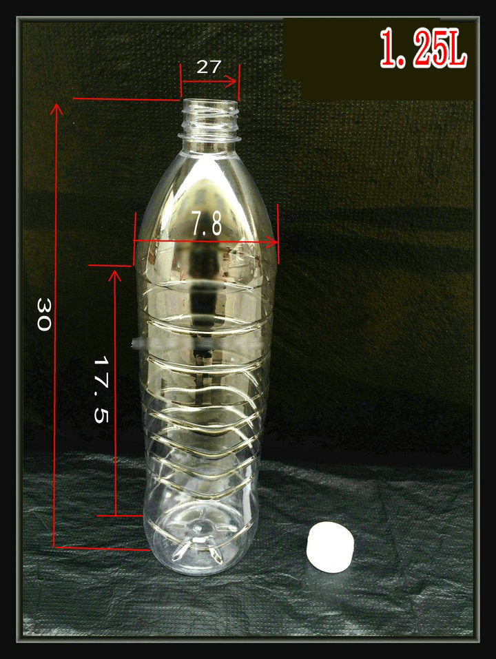 1250ML一次性水瓶83个/件 PET透明瓶样品瓶矿泉水瓶分装瓶果汁瓶-图0