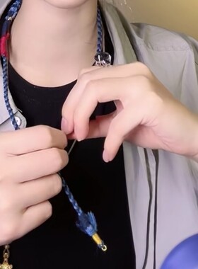 藏式招财福禄吉祥如意手工编织项链绳子可调节长度，不带吊坠自配