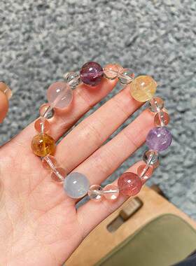 彩色糖果天然多宝手串女海