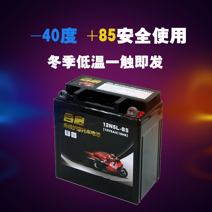 适用于豪爵110摩托车电瓶 喜运弯梁110摩托车干电瓶12v5ah蓄电池 - 图2