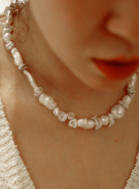 设计师原创天然巴洛克珍珠项链