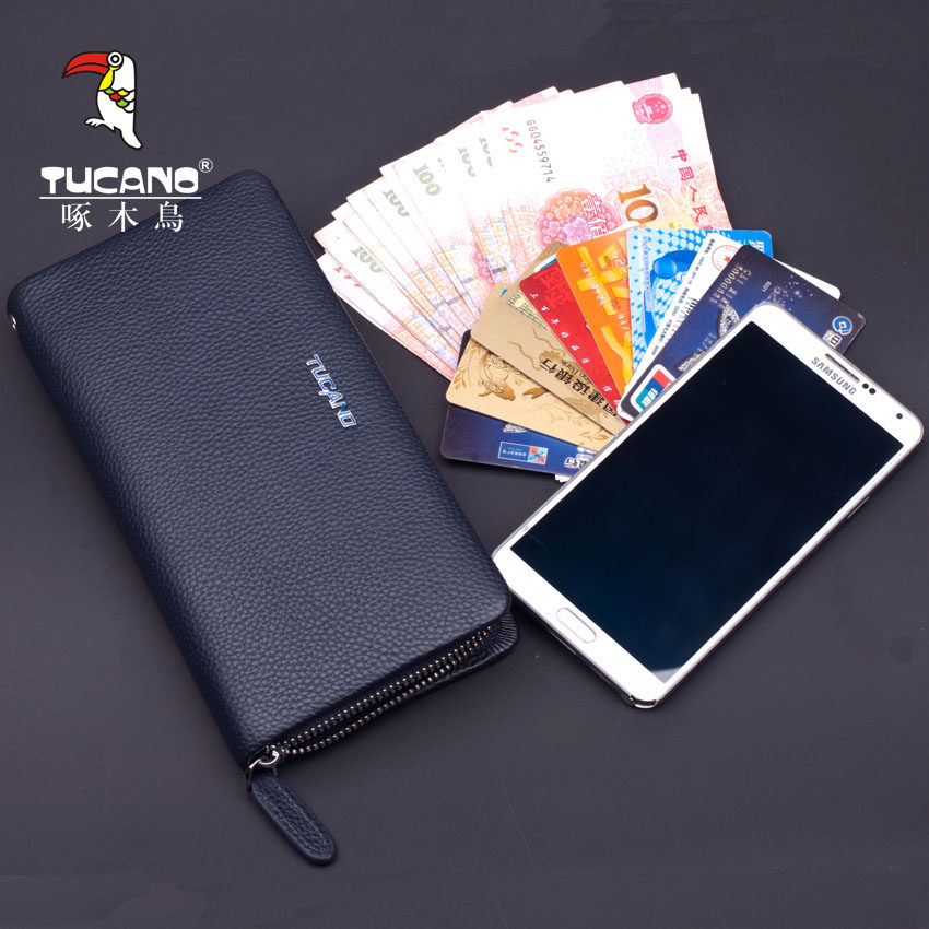 啄木鸟男士长款拉链韩版软真皮钱包 多佩雅箱包男士包袋