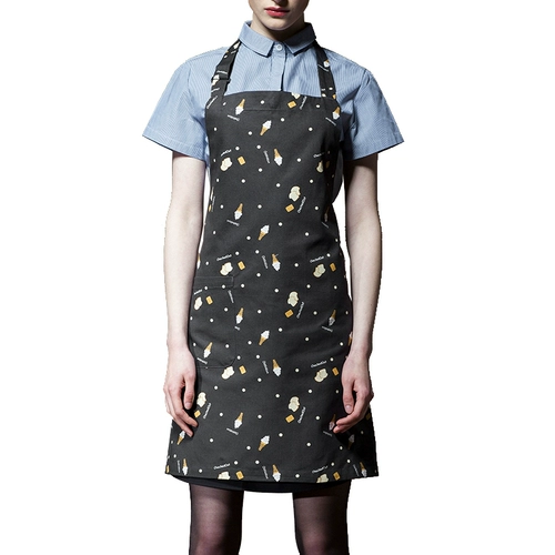 Модный хлопковый фартук, короткий кофейный комбинезон подходит для мужчин и женщин, юбка в складку, в корейском стиле