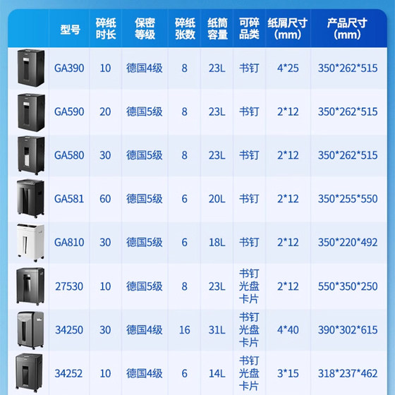 Deli paper shredder office dedicated nationwide joint warranty