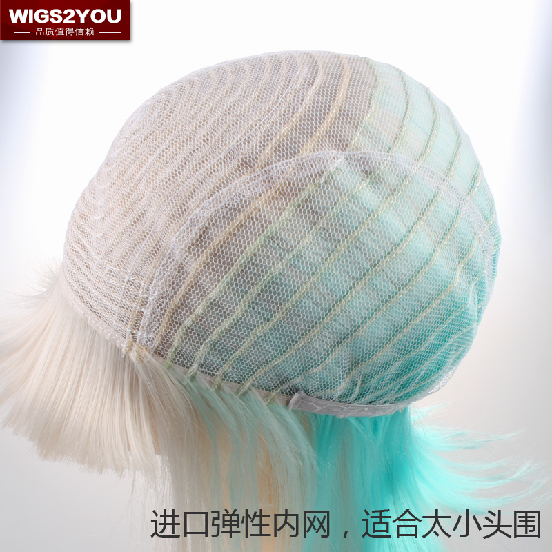 Wigs2you舞会假发女 齐刘海bobo头白色假发套cosplay动漫夜店假发 - 图1