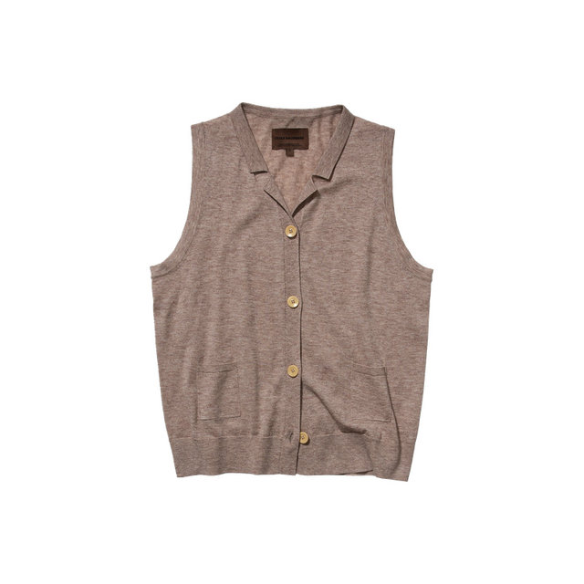CycleDocument lapel woolen sleeveless vest