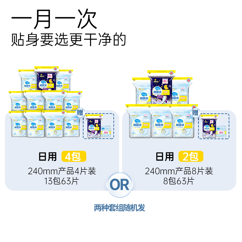 [2组送折叠凳]倍舒特医护级卫生巾日夜组合正品夜用抑菌姨妈巾-图0