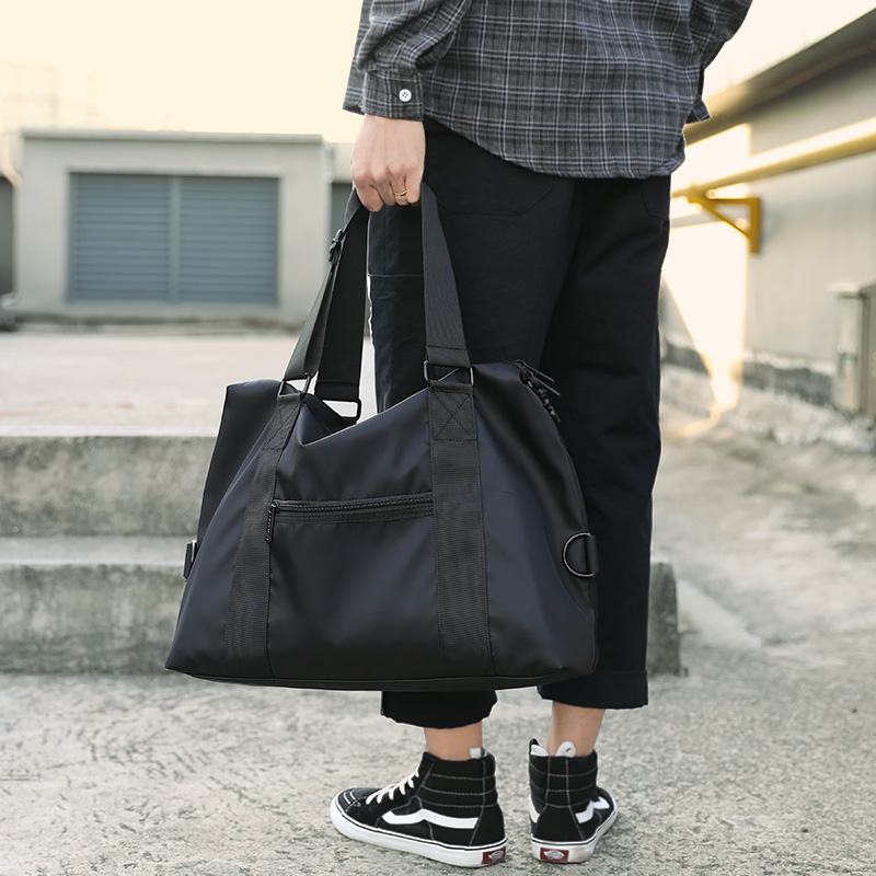 男士休闲手提包短途旅行包单肩包斜挎包大容量运动包健身包行李包