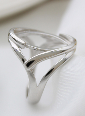 南红纯银马眼形琥珀蜜蜡戒指空托