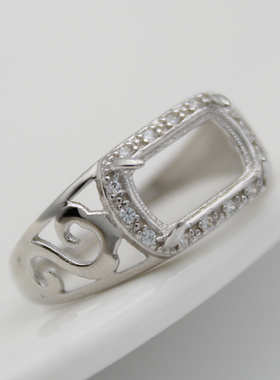 男女式马鞍戒托空托爪马鞍戒指