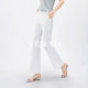 Yalida summer ບາງເກົ້າຈຸດ flared pants ສີຂາວສໍາລັບແມ່ຍິງ
