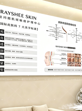 问题肌肤皮肤管理系统医美装饰画