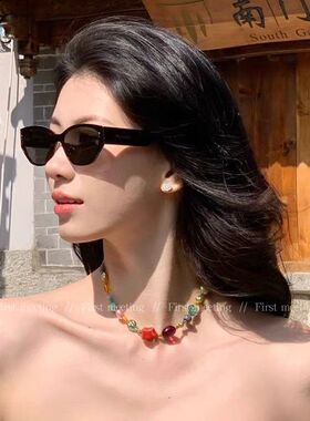 海边度假风彩色星星项链女甜酷辣妹风彩色多巴胺锁骨链小众配饰品