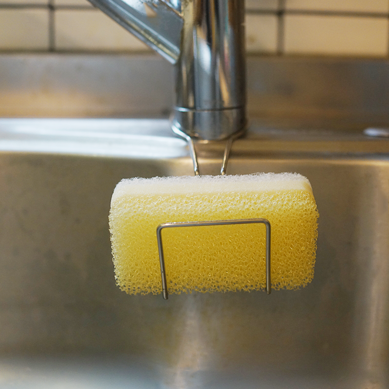 朴房 出口日本免打孔不锈钢海绵擦沥水架钢丝球收纳架水槽置物架,淘宝优惠券,粉丝福利购,淘宝优惠卷