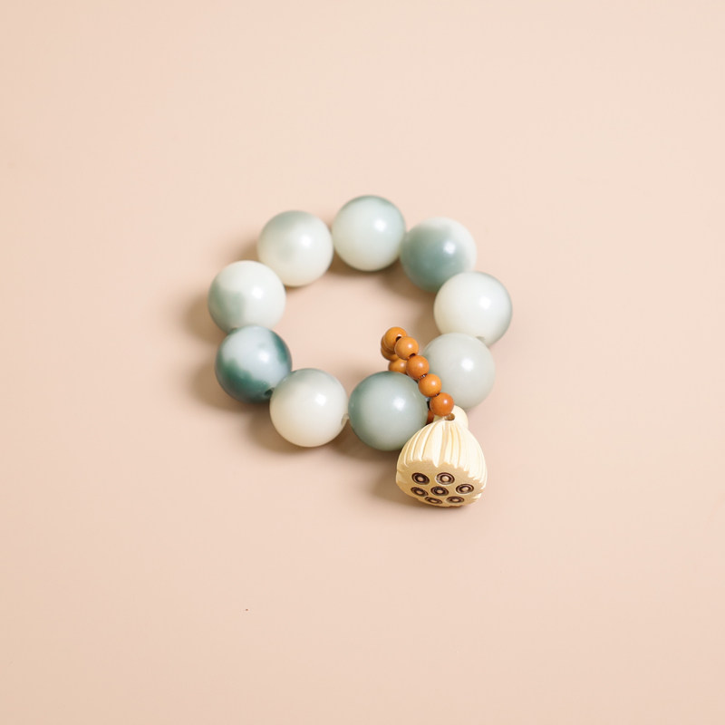 天然白玉菩提根小手捻指尖盘玩绕指柔莲蓬猫爪吊坠文玩解压菩提子 - 图2