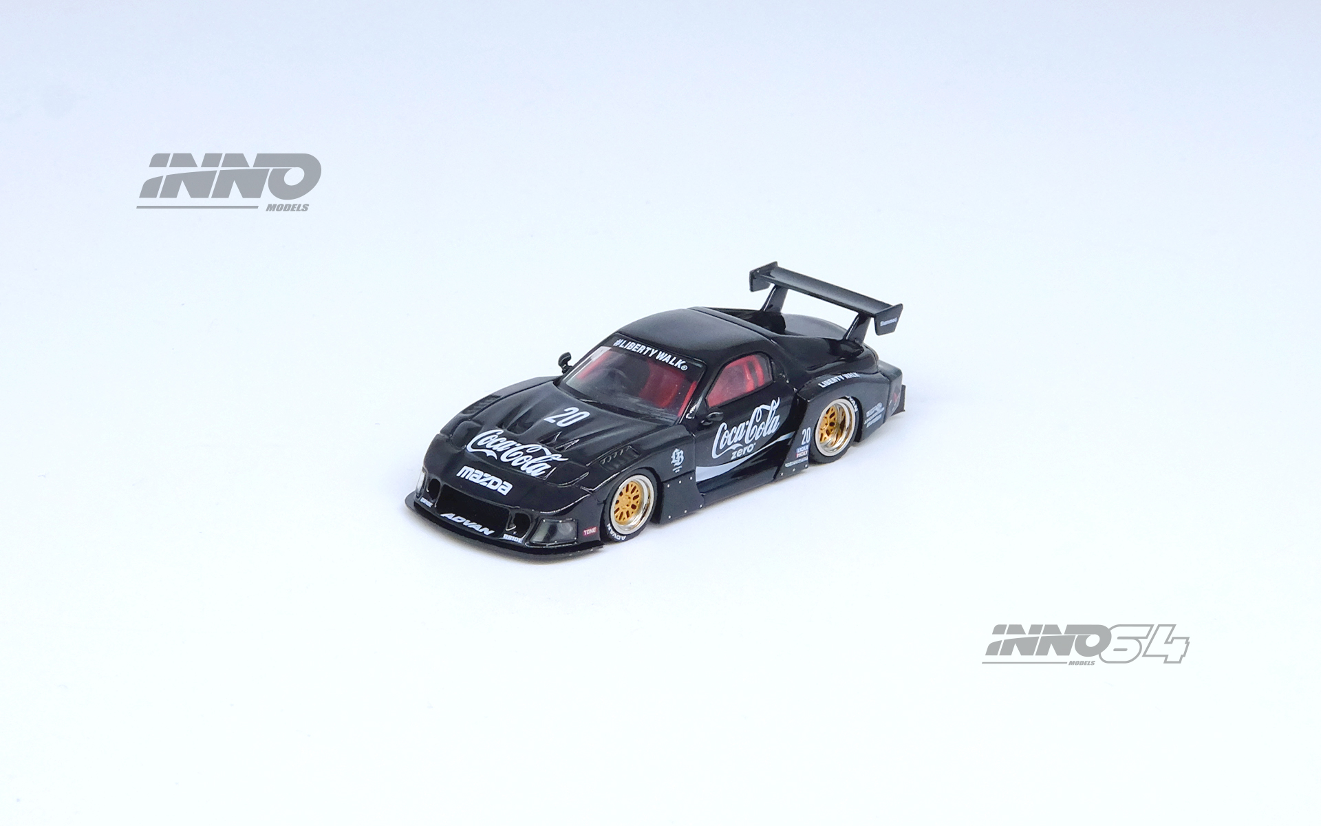 INNO 1:64马自达 MAZDA RX7 FD3S LB宽体改装跑车合金汽车模型-图1