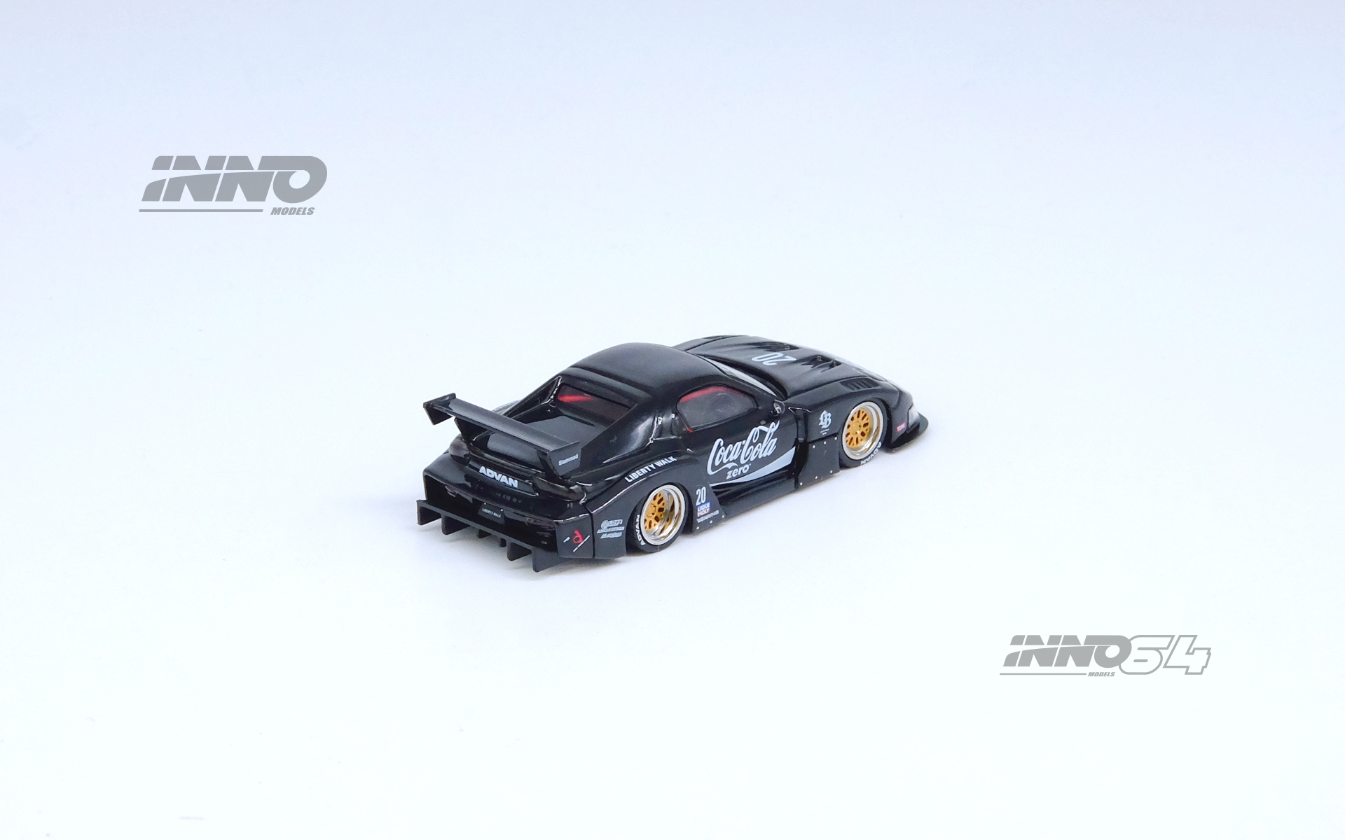 INNO 1:64马自达 MAZDA RX7 FD3S LB宽体改装跑车合金汽车模型-图2