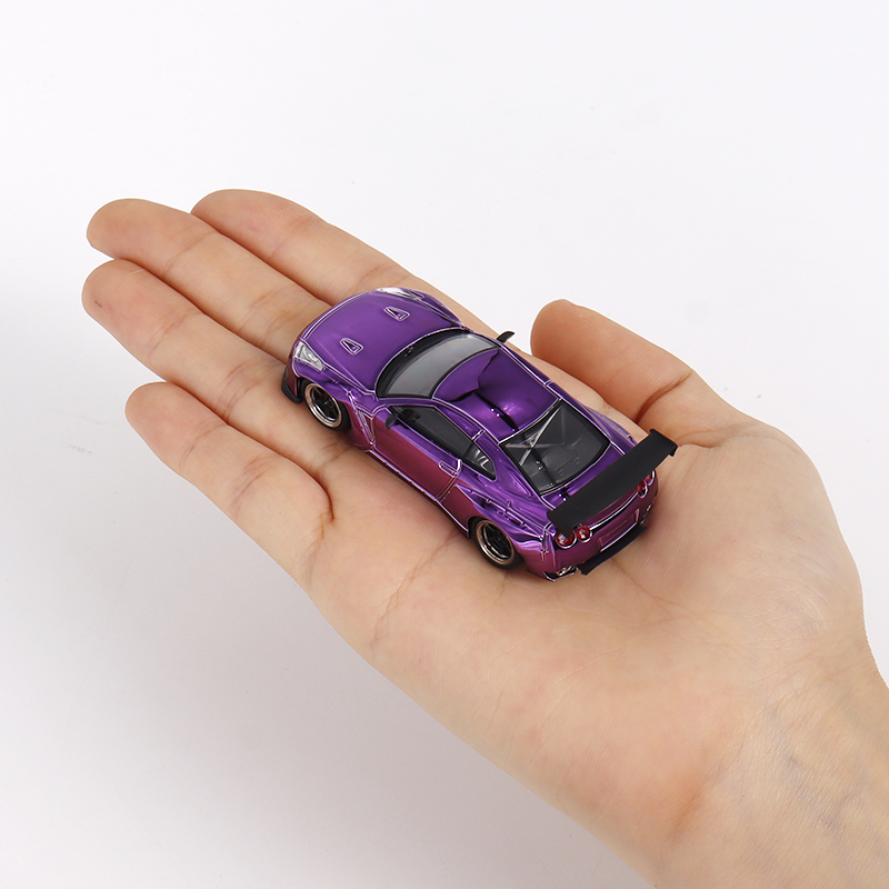 LMLF 1/64 尼桑nissan火箭兔GTR35 rocket bunny电镀合金汽车模型 - 图0