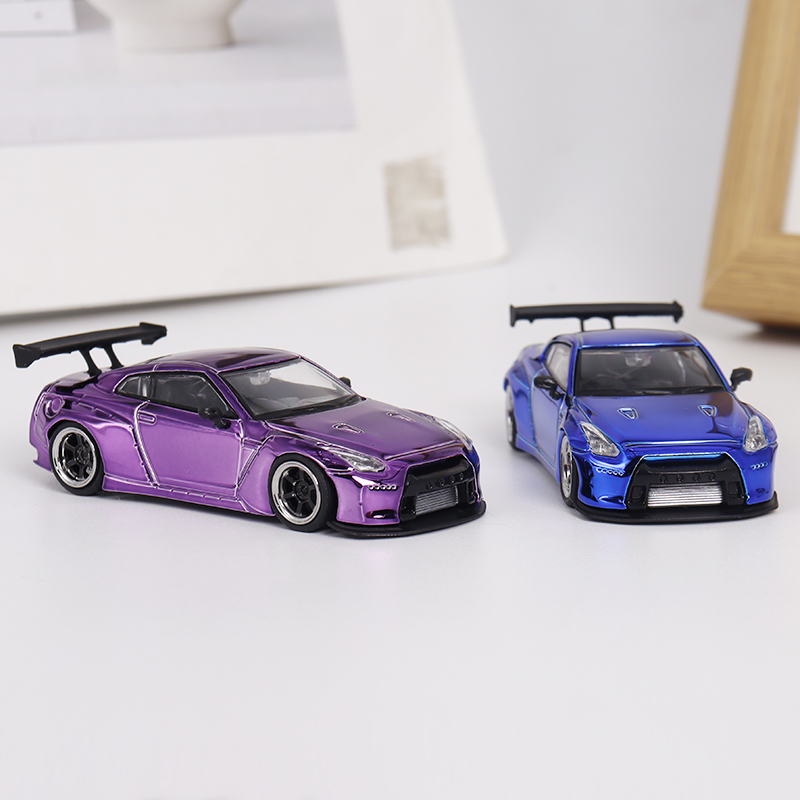 LMLF 1/64 尼桑nissan火箭兔GTR35 rocket bunny电镀合金汽车模型 - 图2
