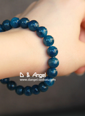 天然蓝绒晶手链日本石碑护身符