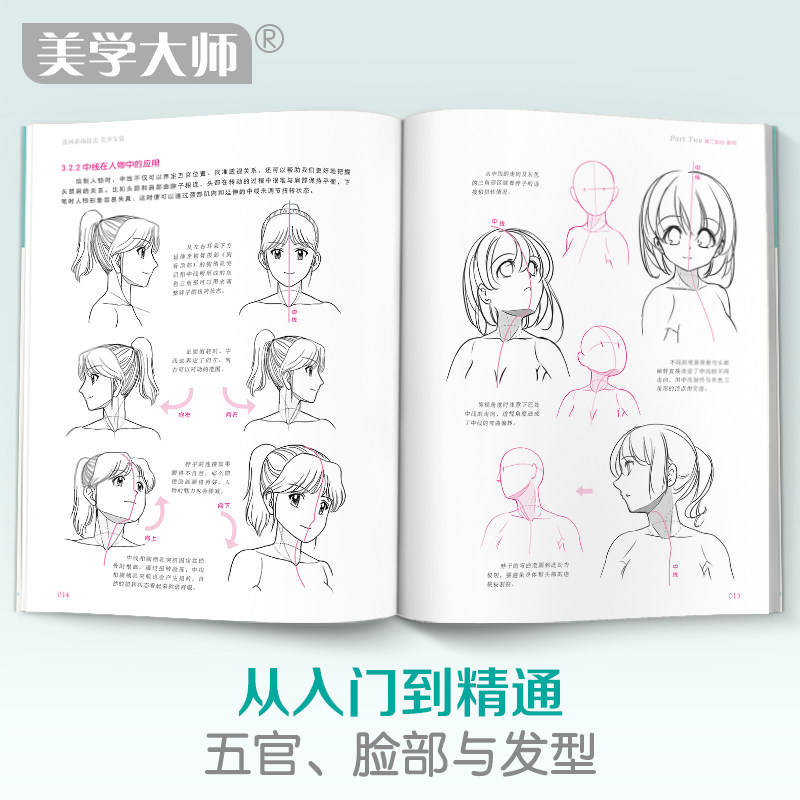 美学大师 漫画素描技法美少女篇初学入门零基础新手绘书籍卡通动漫Q版美少男古风人物古装画画册集成人美术教材,淘宝优惠券,粉丝福利购,淘宝优惠卷