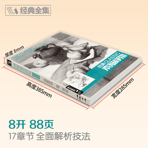 经典全集 素描静物组合临摹书籍美术基础技法结构到位绘画册照片风暴高艺联考主导陈敲平陶罐门砖教学程材大八开范本正版杨建飞 - 图0