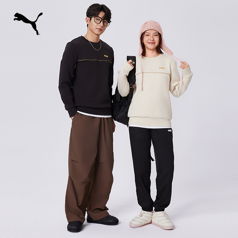 加绒保暖圆领长袖运动卫衣男PUMA彪马官方冬季白色加厚上衣692907,淘宝优惠券,粉丝福利购,淘宝优惠卷