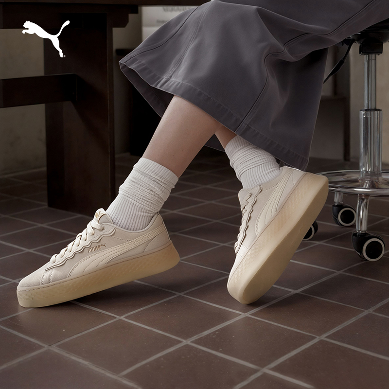 经典复古增高厚底松糕鞋板鞋女子PUMA彪马运动休闲鞋SMASH 406748