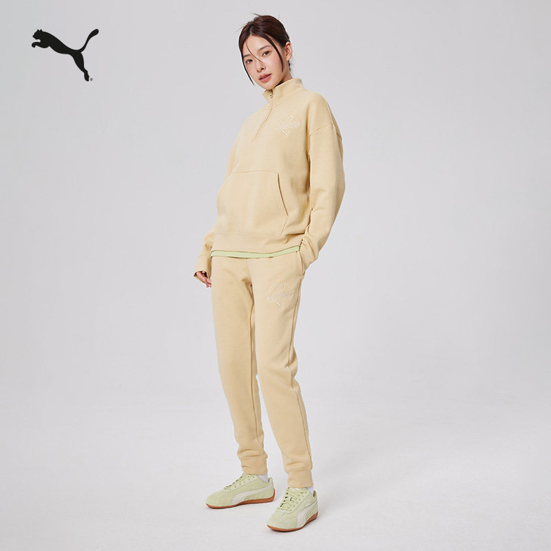 加绒保暖宽松半拉链运动卫衣女子PUMA彪马新款冬季加厚上衣692927,淘宝优惠券,粉丝福利购,淘宝优惠卷