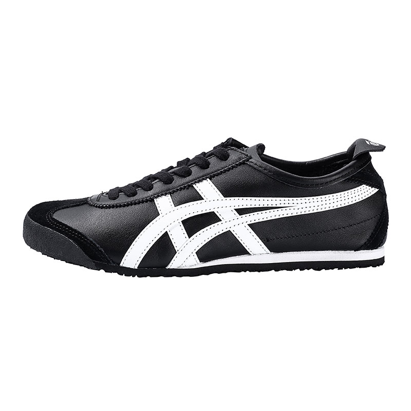 Onitsuka Tiger鬼塚虎黑白色Mexico66牛皮男女休闲鞋1183C102-001-图3