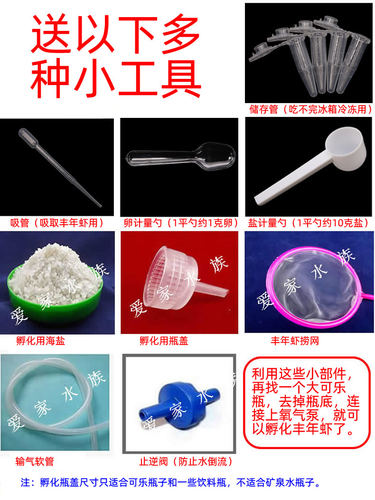 七彩鱼可孵化丰年虾卵丰年虫卵高孵化率大红卵幼鱼苗开口饲料 - 图3