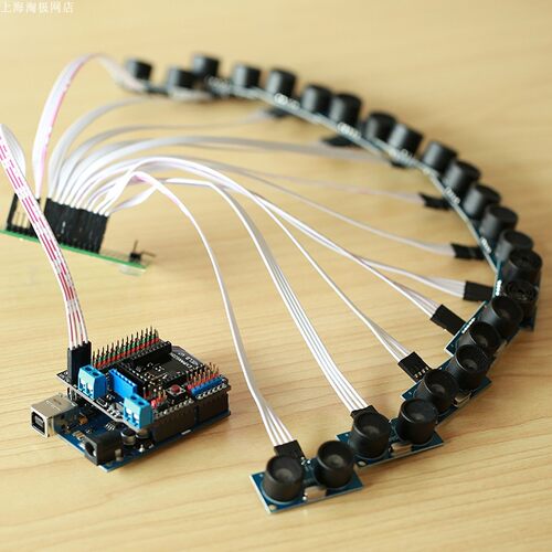 SR09超声波模块 精度1mm 带温度补偿测距 I2C 串口 兼容Arduino - 图2