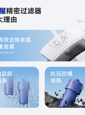 水美乐前置过滤器10寸20大蓝瓶家用净水器二代大白瓶升级款旁通阀