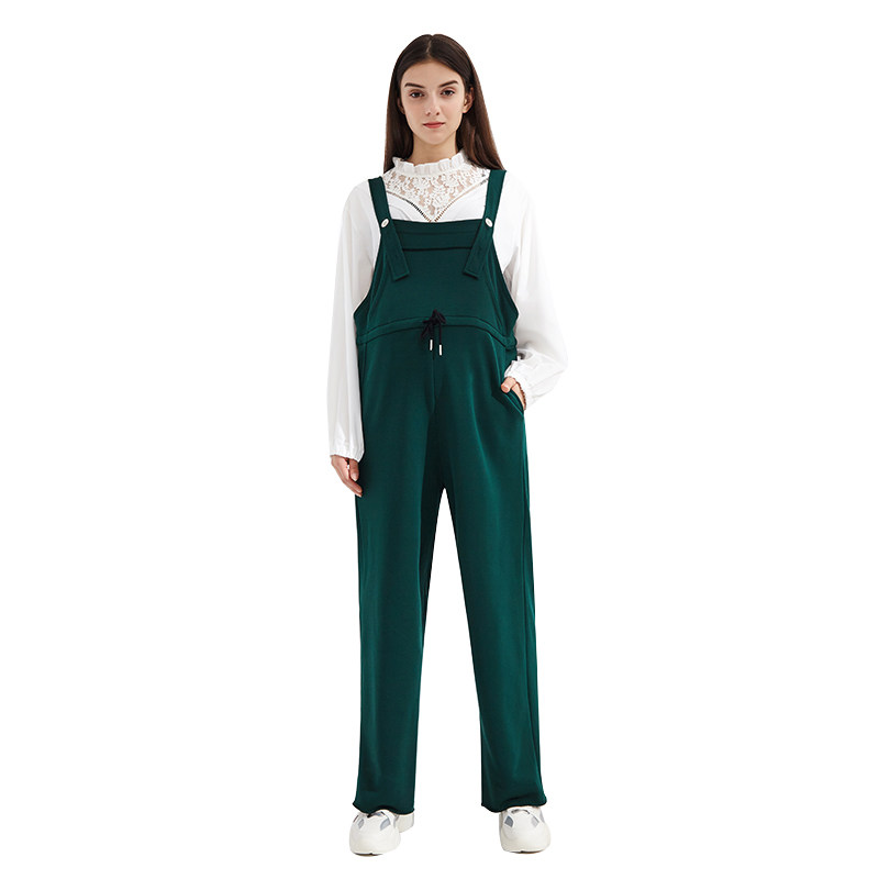 快乐屋孕妇背带裤春季2026新款宽松大码休闲针织毛边孕妇直筒裤子,淘宝优惠券,粉丝福利购,淘宝优惠卷