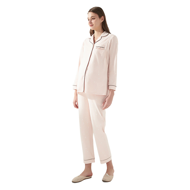 快乐屋孕妇棉印花针织小熊印花可哺乳家居服套装2026新款月子服春,淘宝优惠券,粉丝福利购,淘宝优惠卷