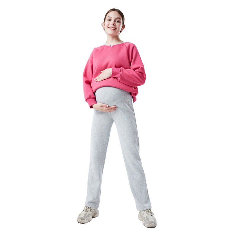 快乐屋孕妇直筒裤2026秋冬法国罗纹加绒加厚长裤小个子卫裤孕妇裤,淘宝优惠券,粉丝福利购,淘宝优惠卷