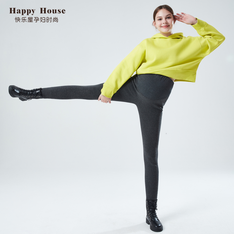 快乐屋孕妇打底袜裤棉裤加绒加厚无痕托腹裤2025秋冬外穿孕妇裤子
