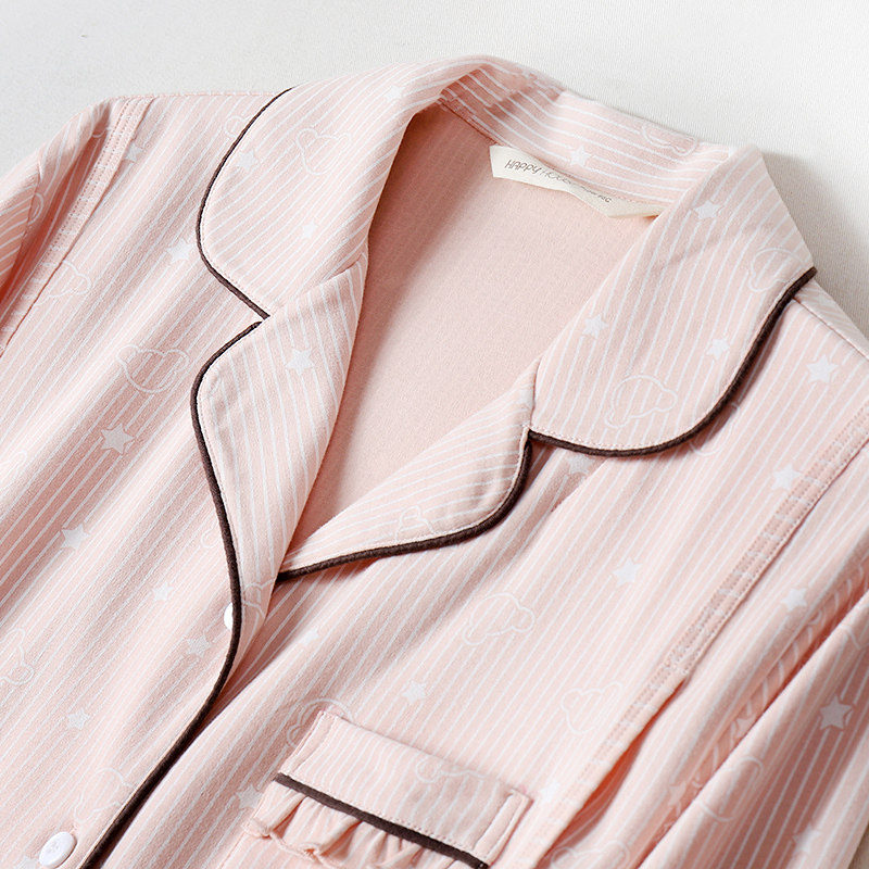 快乐屋孕妇棉印花针织小熊印花可哺乳家居服套装2026新款月子服春,淘宝优惠券,粉丝福利购,淘宝优惠卷